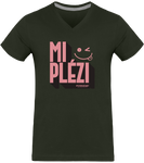 T-shirt Col V Homme LESPRI KANAVAL "MI PLEZI"