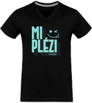 T-shirt Col V Homme LESPRI KANAVAL "MI PLEZI"