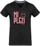 T-shirt Col V Homme LESPRI KANAVAL "MI PLEZI"