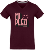 T-shirt Col V Homme LESPRI KANAVAL "MI PLEZI"